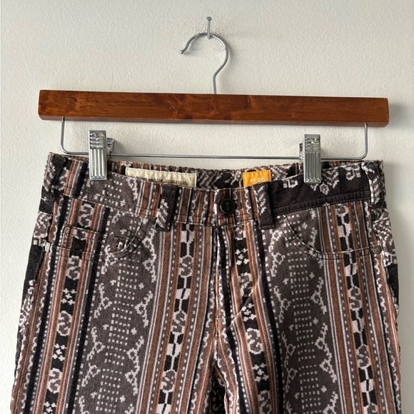 $10 sale 🍓Pilcro Anthropology boho brown and black pants size 26 - Picture 2 of 9